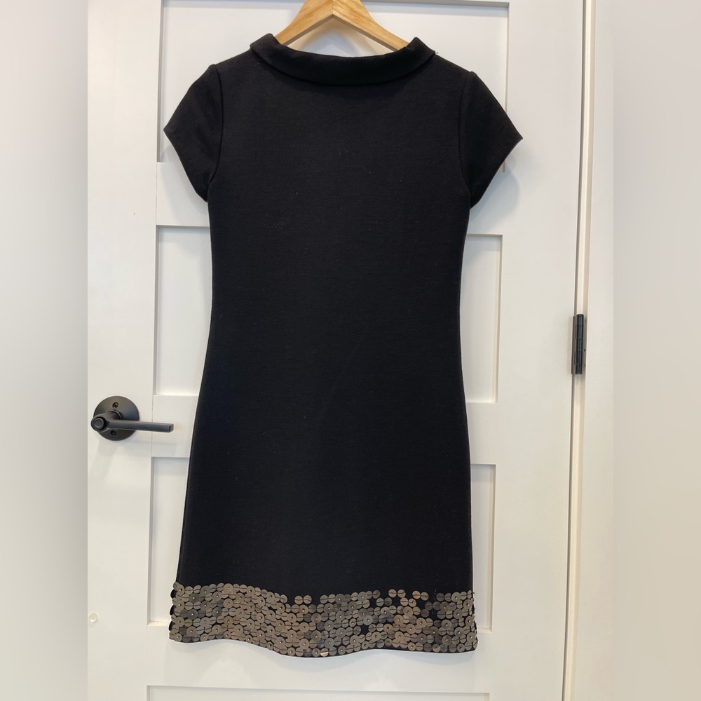 Cute sequined Kensie black wool dress with sequin hem S Kensie - Picture 2 of 7